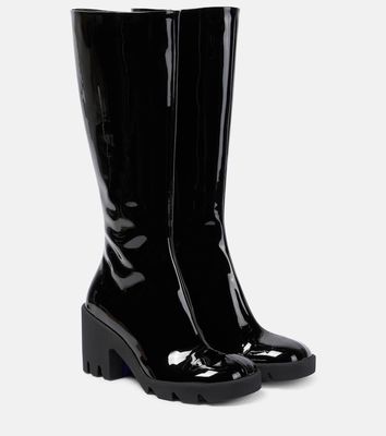 Burberry Stride patent leather knee-high boots