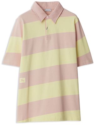 Burberry striped cotton polo shirt - Neutrals