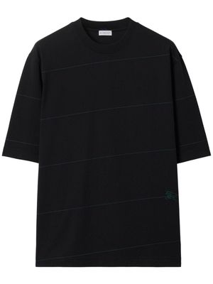 Burberry striped cotton T-shirt - Black