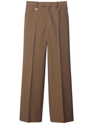 Burberry striped straight-leg trousers - Brown