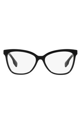 burberry Sylvie 56mm Square Optical Glasses in Black