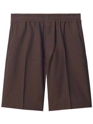 Burberry tailored wool herringbone shorts - Brown