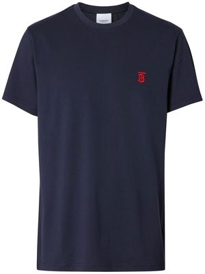 Burberry TB-embroidered cotton T-shirt - Blue