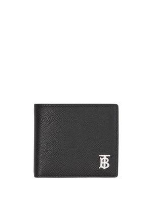 Burberry TB grained leather bi-fold wallet - Black