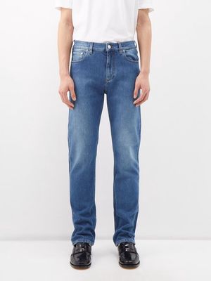 Burberry - Tb-logo Straight-leg Jeans - Mens - Indigo