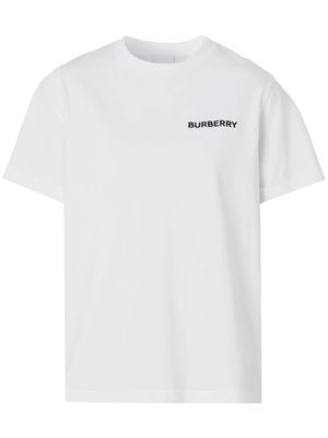 Burberry TB-Monogram embroidered T-shirt - White