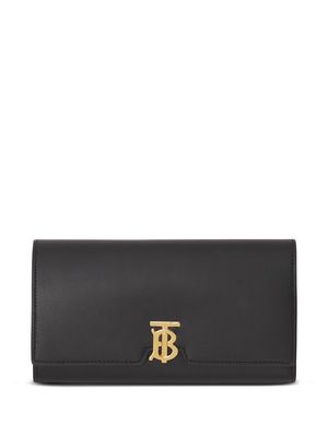 Burberry TB monogram leather wallet - Black