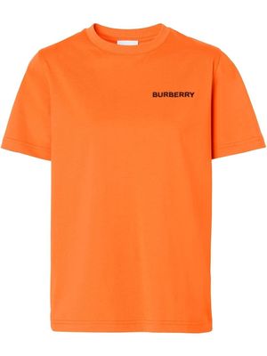 BURBERRY TB monogram logo-embroidered T-shirt - Orange