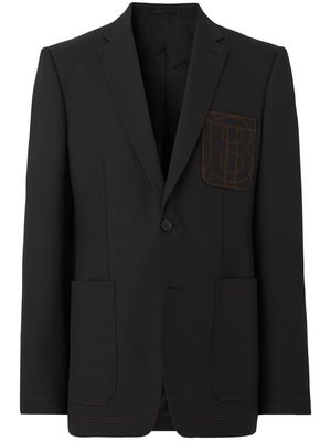 Burberry TB monogram tailored wool jacket - Black