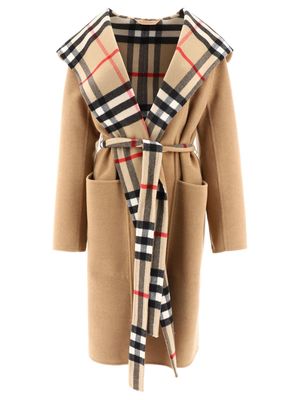 Burberry Tie-waist Hooded Wrap Coat