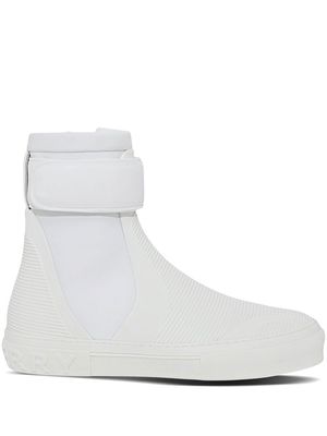 Burberry touch-strap high-top sneakers - White