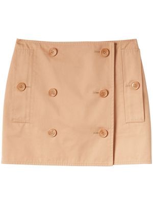 Burberry trench cotton mini skirt - Neutrals