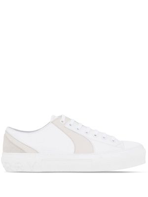 Burberry two-tone leather sneakers - White