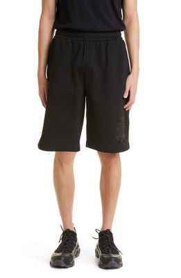 burberry Tyler Equestrian Knight Cotton Shorts in Black