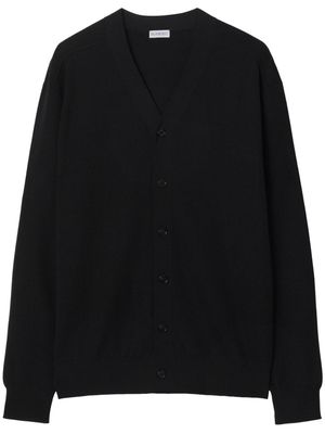Burberry V-neck wool cardigan - Black