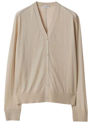 Burberry V-neck wool cardigan - Neutrals