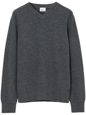 Burberry V-neck wool-cashmere jumper - Grey