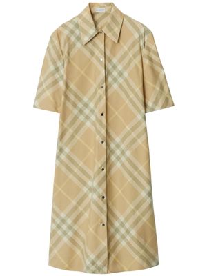 Burberry Vintage-check cotton shirt dress - Neutrals