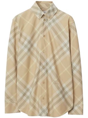 Burberry Vintage-check cotton shirt - Neutrals