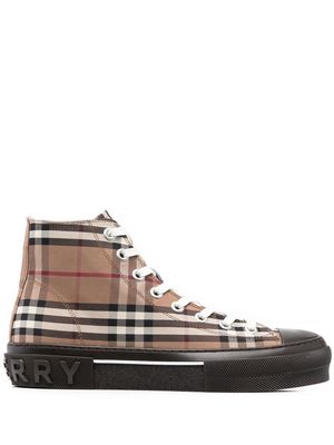Burberry Vintage Check high-top sneakers - Brown
