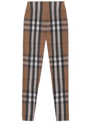 Burberry Vintage Check high-waisted leggings - Brown