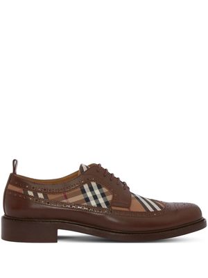 Burberry Vintage Check leather Derby shoes - Brown
