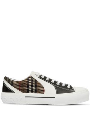 Burberry Vintage Check mesh low-top sneakers - BLACK/WHITE