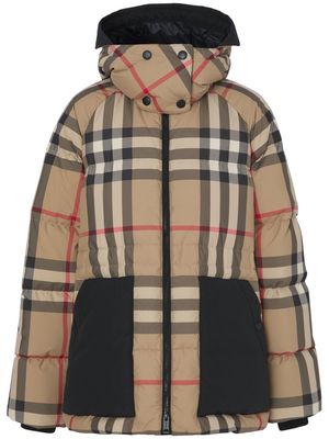Burberry Vintage check padded jacket - Brown