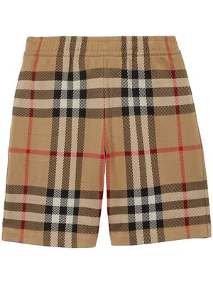 Burberry Vintage Check-pattern jacquard shorts - Brown