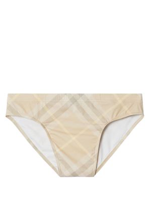 Burberry Vintage-Check swimming trunks - Neutrals