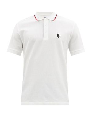 Burberry - Walton Icon Stripe Cotton Piqué-jersey Polo Shirt - Mens - White