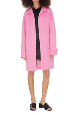 burberry Water Repellent Cotton Coat in Lotus Pink