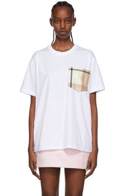 Burberry White Organic Cotton T-Shirt