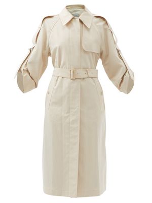 Burberry - Whitmore Belted Cotton-gabardine Trench Coat - Womens - Cream