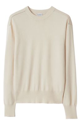 burberry Wool Crewneck Sweater in Soap