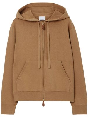 Burberry zip-up knitted hoodie - Brown