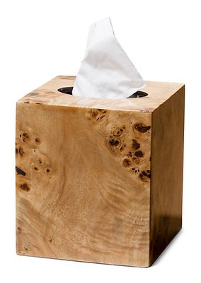 Burl Veneer Tissue Box