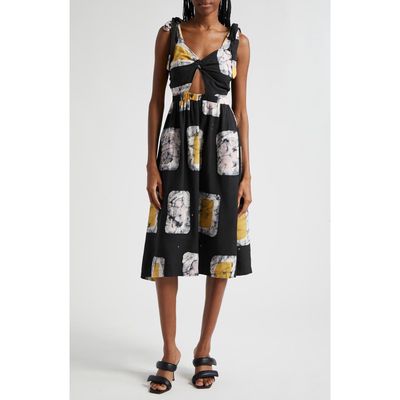 BUSAYO Debo Midi Sundress in Black Multicolored 