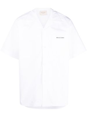 Buscemi embroidered-logo cotton shirt - White