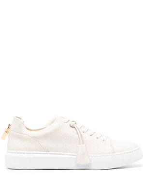 Buscemi padlock-detail leather sneakers - Neutrals