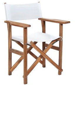 business & pleasure co. Directors Chair Table Height in White.