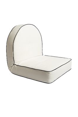 business & pleasure co. Reclining Pillow Lounger in White.