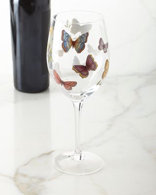 Butterfly Applique Wine Glasses, Set of 4