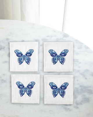 Butterfly Cocktail Napkins, Set of 4