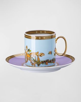 Butterfly Garden Modern Coffee Cup & Saucer Set