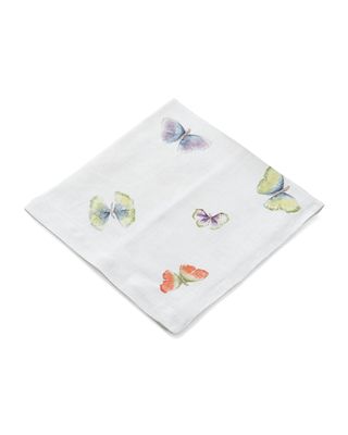 Butterfly Gingko Printed Dinner Napkins, Set of 4