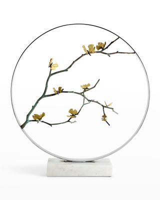 Butterfly Gingko Round Sculpture
