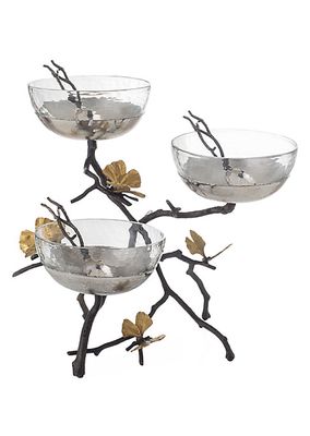 Butterfly Ginkgo Eight-Piece Stand, Bowl & Spoon Set