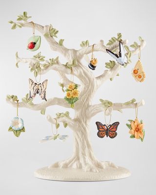 Butterfly Meadow 11-Piece Ornaments & Tree Set