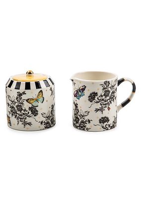 Butterfly Toile Creamer and Sugar Set